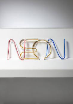 Compasso - "N" "E" "O" "N" Crystal Letters by Massimo Vignelli for Venini
