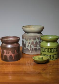 Compasso - Set of Three Italian 60s ceramic Vases