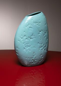 Compasso - Large Turquoise Vase by Guido Andloviz for SCI Laveno