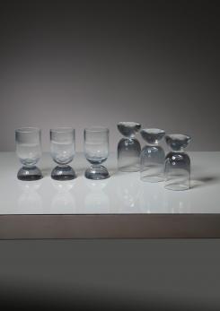 Compasso - Set of Six Murano Glasses by Ennio Lucini for Gabbianelli