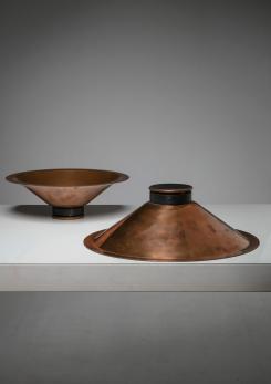 Compasso - Set of Two Copper Centerpieces