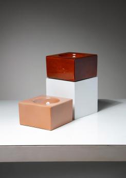 Compasso - Pair of Ceramic Centerpieces by Ettore Sottsass for Il Sestante