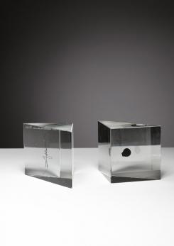 Compasso - Pair of Crystal Bookends by VeArt