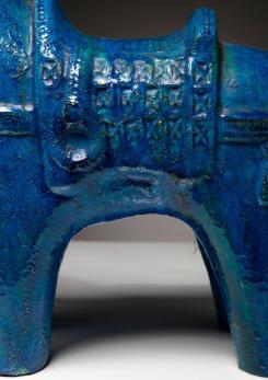 Compasso - Rimini Blu Ceramic Horse by Aldo Londi for Bitossi