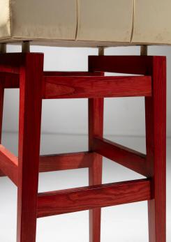Compasso - Set of Two Stools in the Style of Frattini for Cassina
