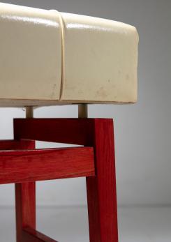 Compasso - Set of Two Stools in the Style of Frattini for Cassina