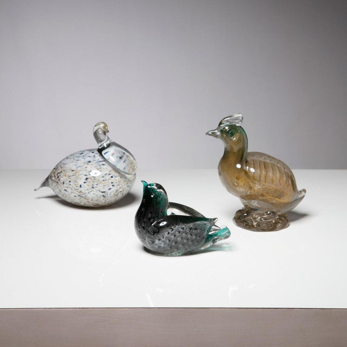 Murano Glass Birds by Alfredo Barbini / VAMSA | Compasso