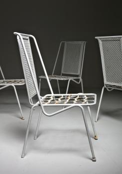 Set Of 4 Italian 50s Patio Chairs Compasso