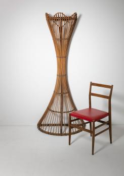 Compasso - Wicker Coat Stand by Tito Agnoli for Bonacina