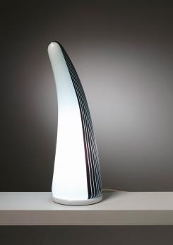 Compasso - Murano Glass Black and White Table Lamp by Res