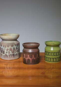 Compasso - Set of Three Italian 60s ceramic Vases