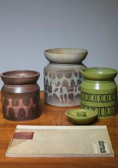 Compasso - Set of Three Italian 60s ceramic Vases