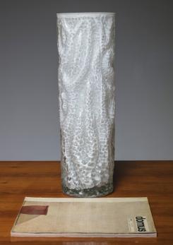 Compasso - Large "Bark Textured" Vase by Ingrid Glass