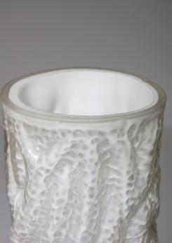 Compasso - Large "Bark Textured" Vase by Ingrid Glass