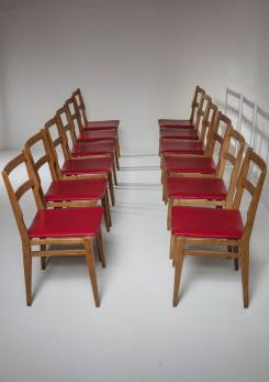 Compasso - Set of 12 Chairs Model 103 by Melchiorre Bega for Cassina