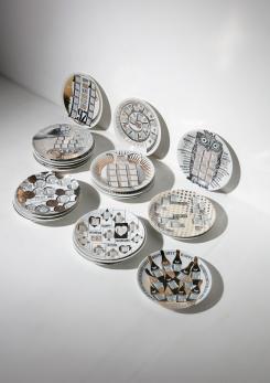 Compasso - Unique Set of 23 Calendar Plates by Piero Fornasetti