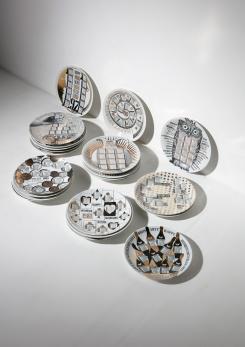 Compasso - Unique Set of 23 Calendar Plates by Piero Fornasetti