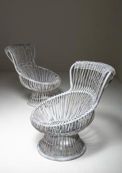 Compasso - Pair of "Margherita" Chairs by Franco Albini for Bonacina