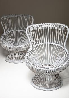 Compasso - Pair of "Margherita" Chairs by Franco Albini for Bonacina