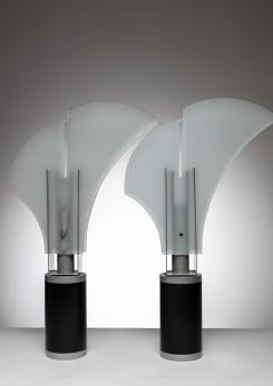 Compasso - Rare Pair of  "Mezzo Alfiere" Table Lamps by Carla Venosta for Quattrifolio
