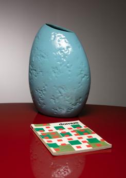 Compasso - Large Turquoise Vase by Guido Andloviz for SCI Laveno