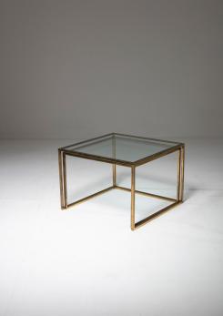 Compasso - Pair of Brass Nesting Tables Compasso - Pair of Brass Nesting Tables