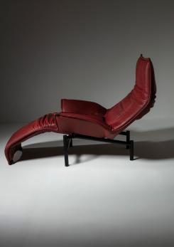 Compasso - Pair of "Veranda" Leather Lounge Chairs by Vico Magistetti for Cassina