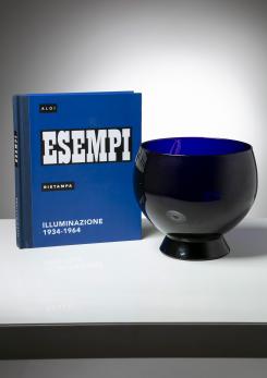 Compasso - Large Italian 30s Cobalt Glass Centerpiece Compasso - Large Italian 30s Cobalt Glass Centerpiece