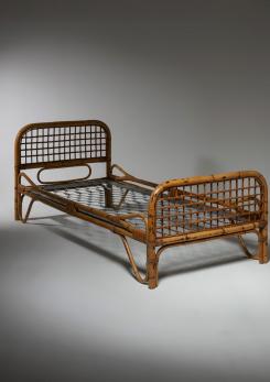 Compasso - Pair of Italian 60s Wicker Bed