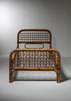 Compasso - Pair of Italian 60s Wicker Bed