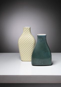 Compasso - Pair of Ceramic Vases by Giovanni Gariboldi for Richard Ginori