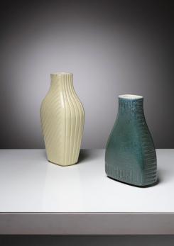 Compasso - Pair of Ceramic Vases by Giovanni Gariboldi for Richard Ginori