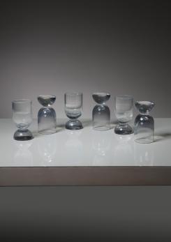 Compasso - Set of Six Murano Glasses by Ennio Lucini for Gabbianelli