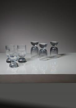 Compasso - Set of Six Murano Glasses by Ennio Lucini for Gabbianelli