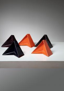 Compasso - Set of Six Ceramic Sculptures by Alfredo Pizzo Greco