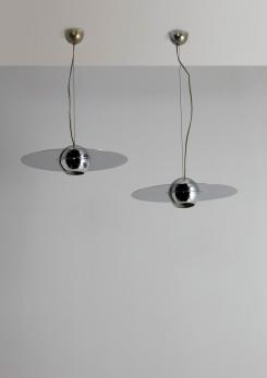 Compasso - Pair of "Padacroma" Pendant Lamp by Mazza and Gramigna for Quattrifolio