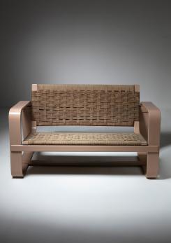 Compasso - Plywood Settee by Pagano for Maggioni