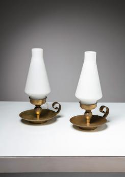 Compasso - Set of Two 50s Bedside Table Lamps by Stilnovo