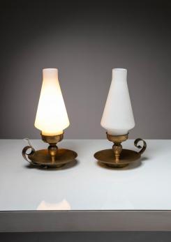 Compasso - Set of Two 50s Bedside Table Lamps by Stilnovo