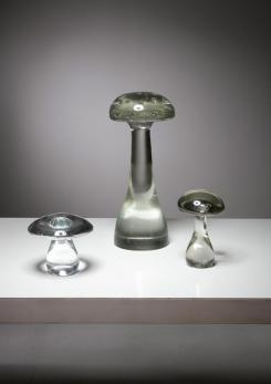 Compasso - Set of "Mushroom" Glass Sculptures by Cenedese