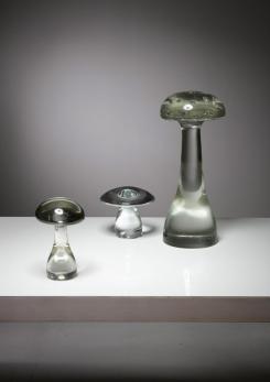 Compasso - Set of "Mushroom" Glass Sculptures by Cenedese