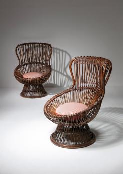 Compasso - Pair of "Margherita" Lounge Chairs by Franco Albini for Bonacina