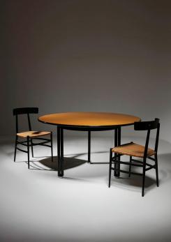 Compasso - Round "Doppietta" Table by Luigi Caccia Dominioni for Azucena