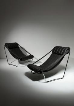 Compasso - Pair of Italian 70s Lounge Chairs by Corsini - Wiskemann for Cinova