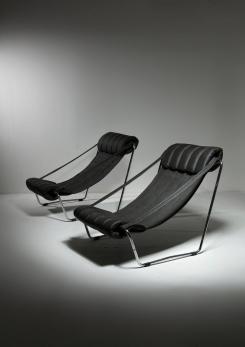 Compasso - Pair of Italian 70s Lounge Chairs by Corsini - Wiskemann for Cinova