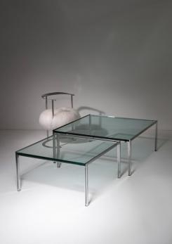 Compasso - Set of Two "Luar" Side Tables by Ross Littell for ICF