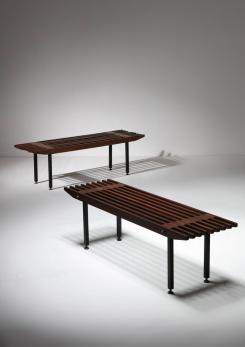 Compasso - Pair of Italian 60s Benches attributed to Carlo De Carli