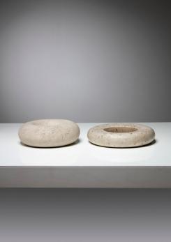 Compasso - Set of Two Stone Centerpieces by Giusti and Di Rosa for Up&Up