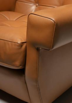 Compasso - Leather Settee Model 919 by Ico Parisi for Cassina, Italy, 1960s