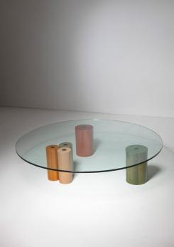 Compasso - Large Round Glass Table by Saporiti